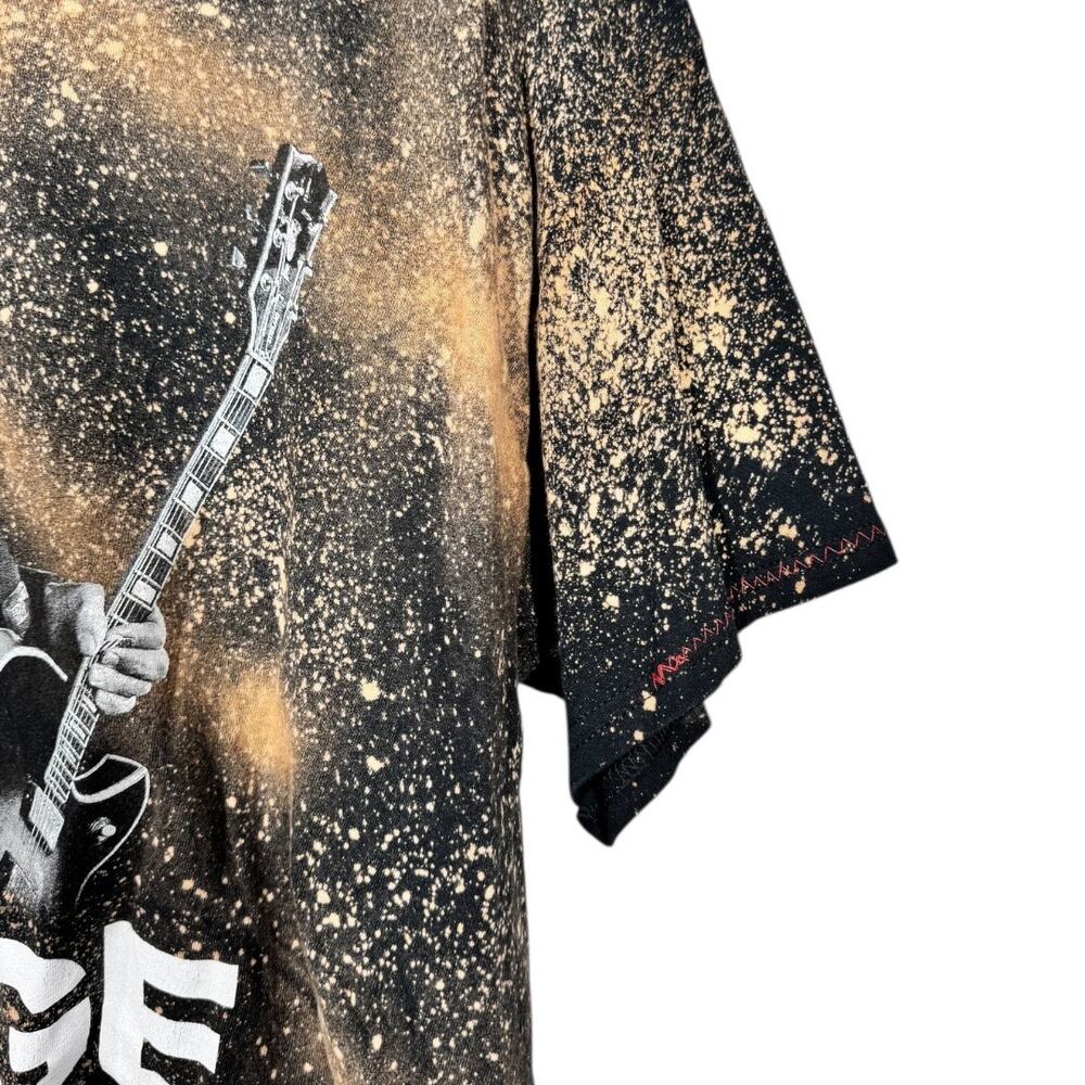 Reworked Ted Nugent Nuge Cropped Graphic Tee XL Oversized Bleached Boho Edgy - Picture 4 of 5